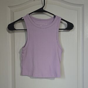 Aeropostale Women's Purple Ribbed Tank Top
